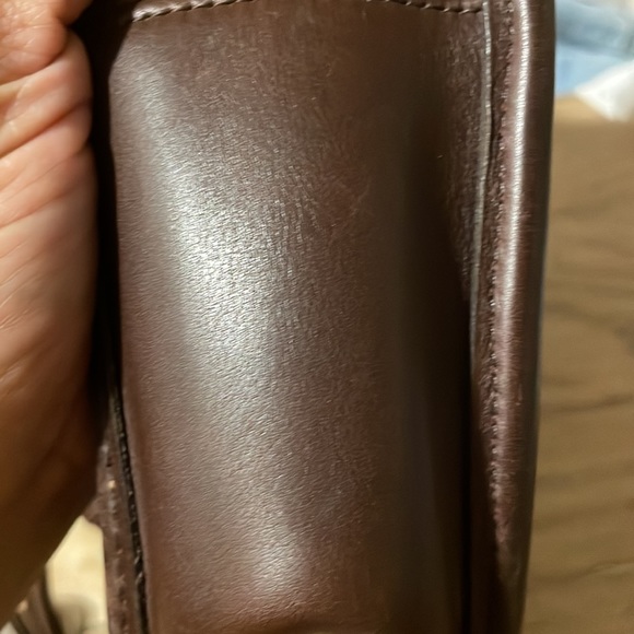 VINTAGE COACH BROWN LEATHER PURSE H8C-9061 BOLSO MESSENGER BAG HOMBRO - Picture 10 of 11